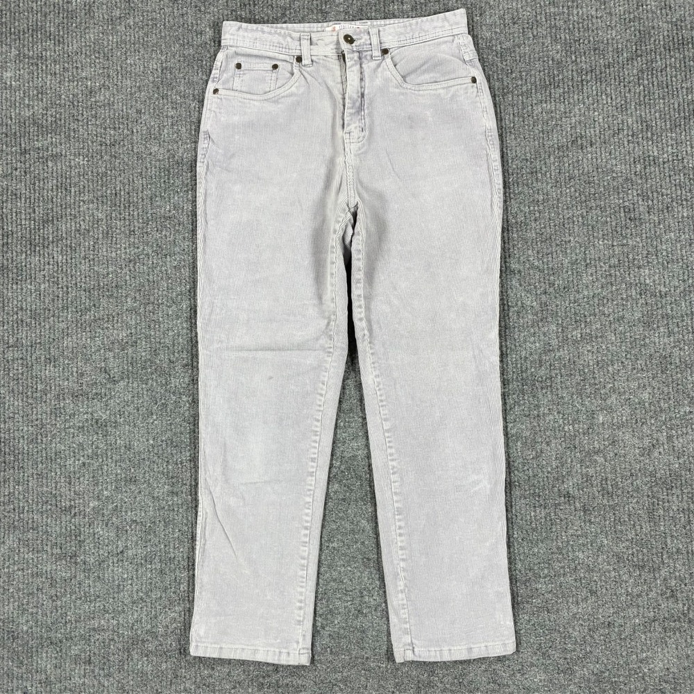 Vintage Bill Blass Gray Corduroy Straight Jeans Womens 8P Stretch High Rise